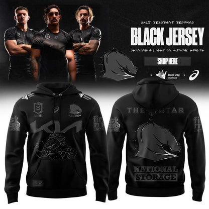 Limited Edition Brisbane Broncos Black Mascot Hoodie