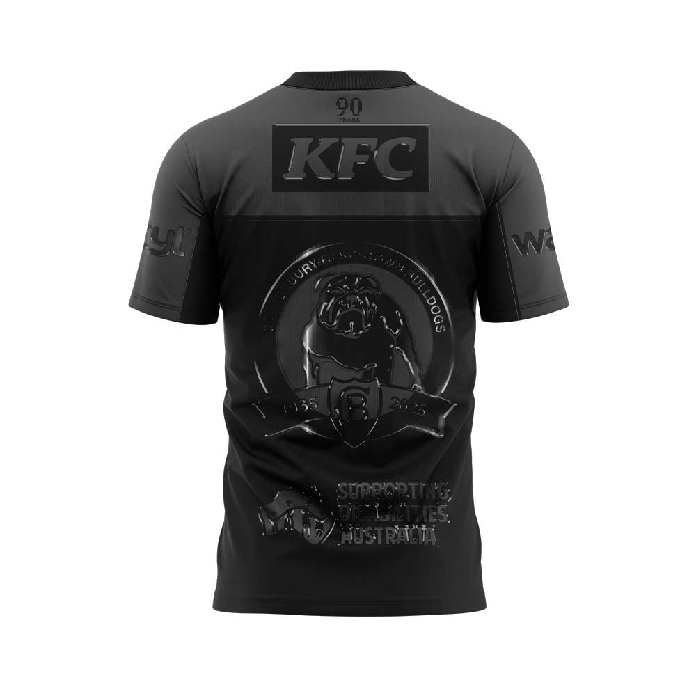 Limited Edition Canterbury Bulldogs Back In Black Mascot T-Shirt