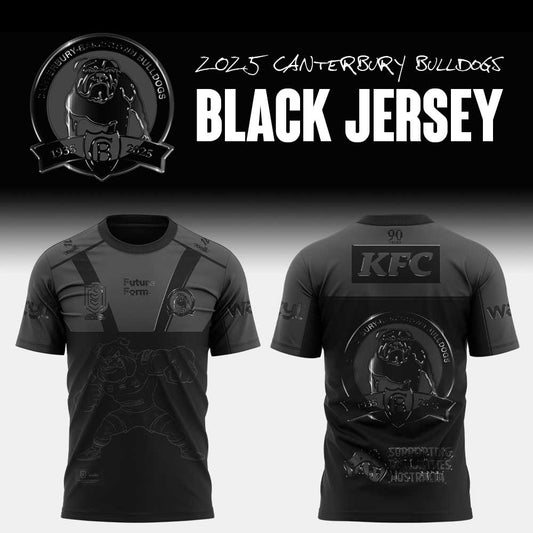 Limited Edition Canterbury Bulldogs Back In Black Mascot T-Shirt