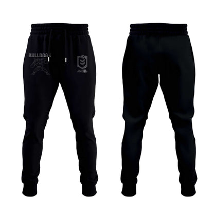 Limited Edition Canterbury Bulldogs Back In Black Hoodie Custom Number For Fans