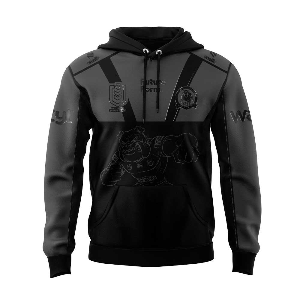 Limited Edition Canterbury Bulldogs Back In Black Mascot Hoodie