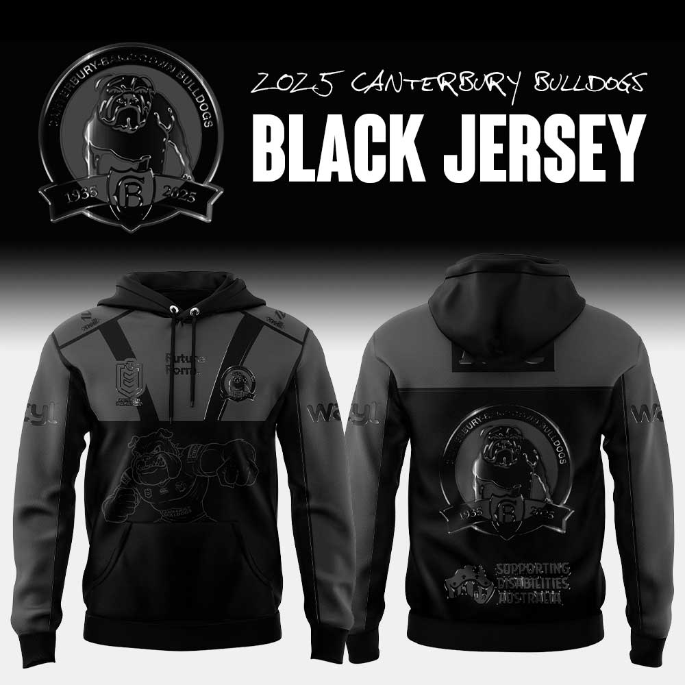 Limited Edition Canterbury Bulldogs Back In Black Mascot Hoodie