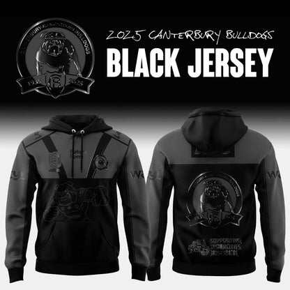 Limited Edition Canterbury Bulldogs Back In Black Mascot Hoodie