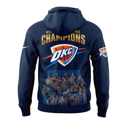 Oklahoma City Thunder WESTERN CONFERENCE CHAMPS Blue Hoodie