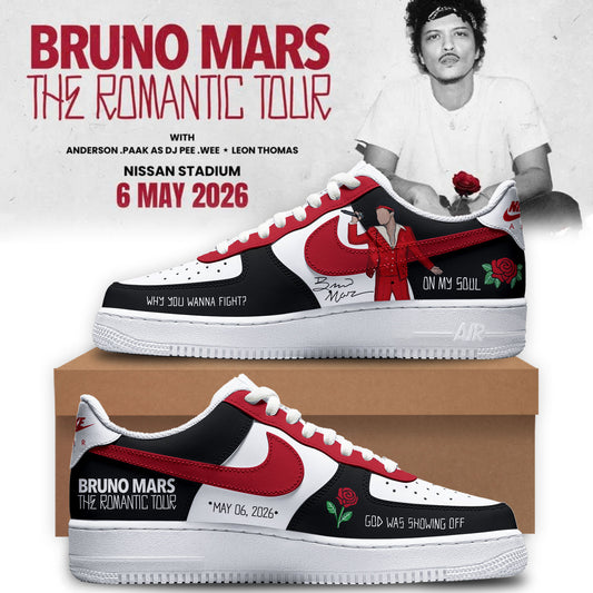 Bruno Mars "The Romantic Tour" 2026 AF1 Sneakers