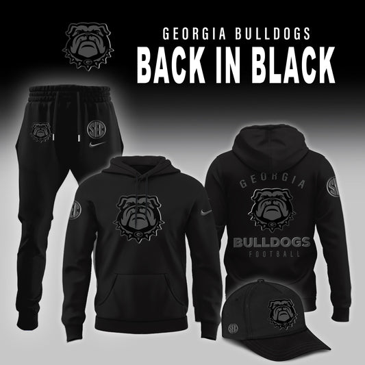 Georgia Bulldogs 2025 Back In Black Combo Hoodie