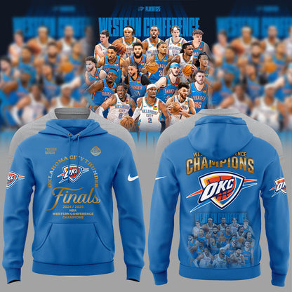 Oklahoma City Thunder WESTERN CONFERENCE CHAMPS Blue Hoodie
