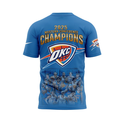 Oklahoma City Thunder WESTERN CONFERENCE CHAMPS Blue Tshirt