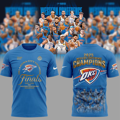 Oklahoma City Thunder WESTERN CONFERENCE CHAMPS Blue Tshirt