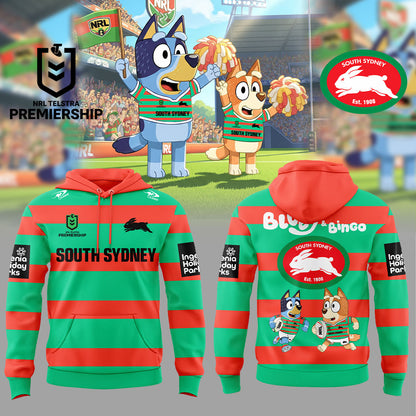 Limited Edition South Sydney Rabbitohs x Bluey and Bingo Hoodie