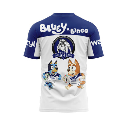 Limited Edition Canterbury Bulldogs x Bluey and Bingo T-Shirt