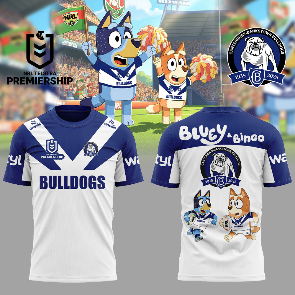 Limited Edition Canterbury Bulldogs x Bluey and Bingo T-Shirt