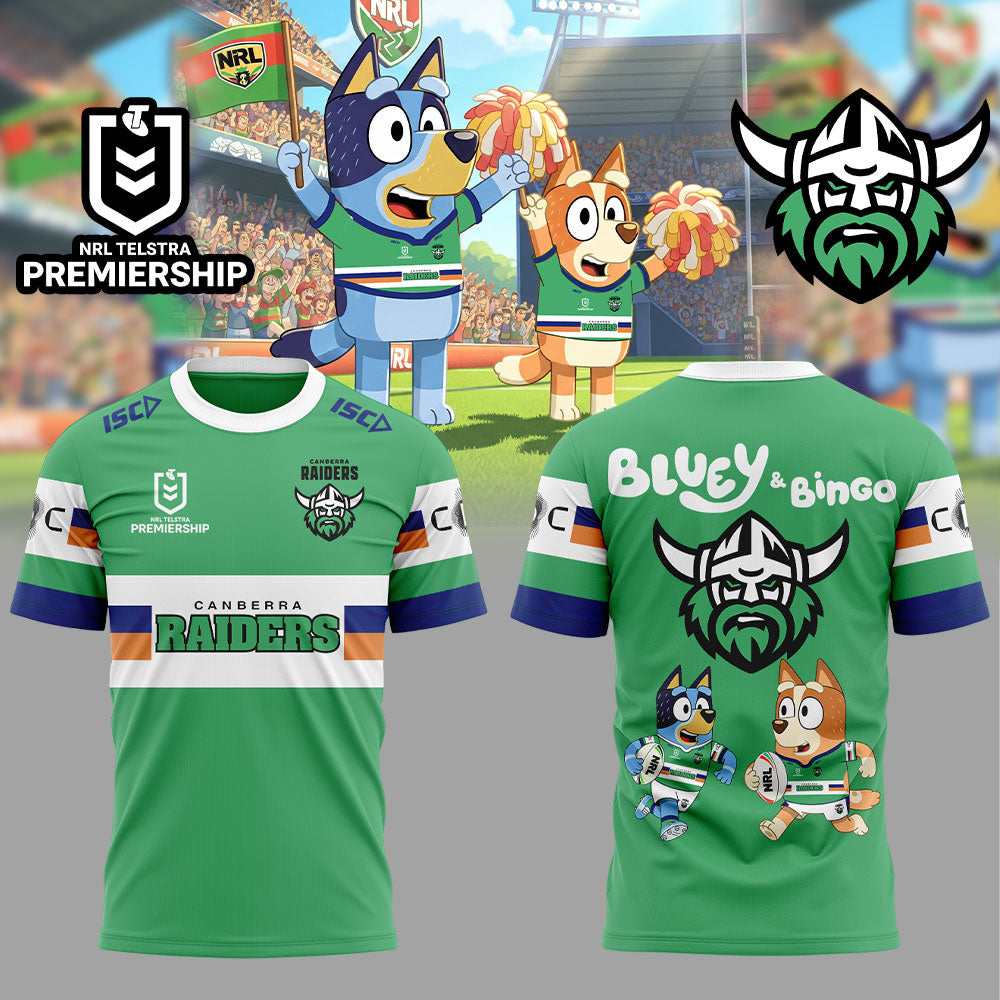 Limited Edition Canberra Raiders Bluey and Bingo T-Shirt
