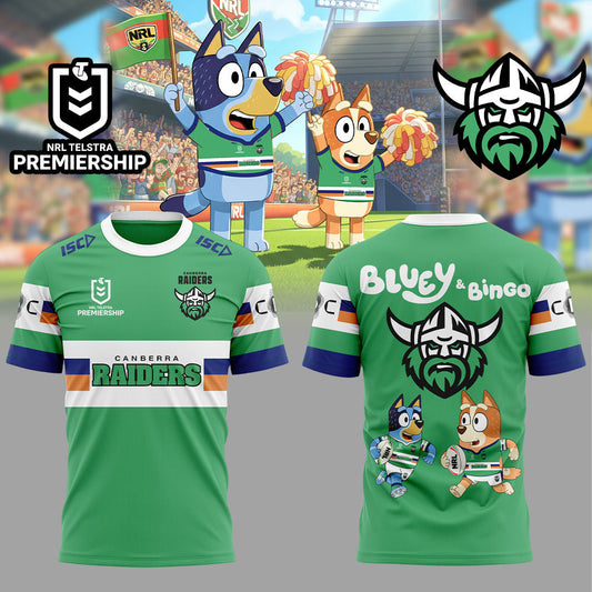 Limited Edition Canberra Raiders Bluey and Bingo T-Shirt