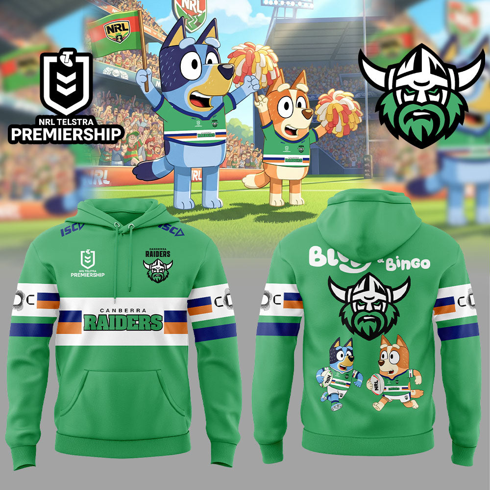 Limited Edition Canberra Raiders Bluey and Bingo Hoodie
