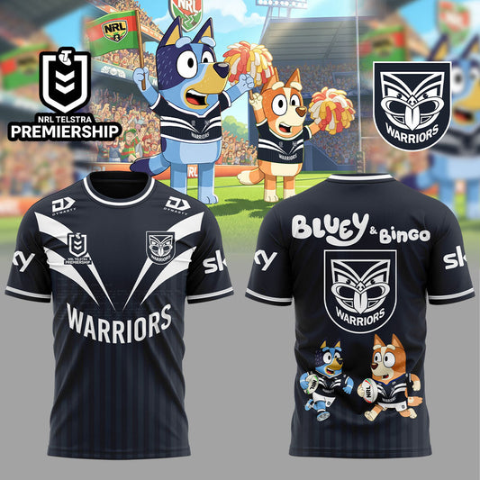 Limited Edition One NZ Warriors Bluey and Bingo T-Shirt