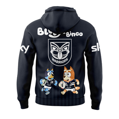 Limited Edition One NZ Warriors Bluey and Bingo Hoodie