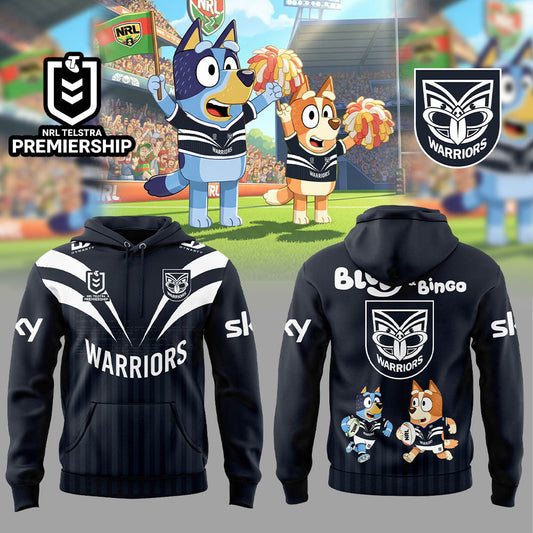 Limited Edition One NZ Warriors Bluey and Bingo Hoodie