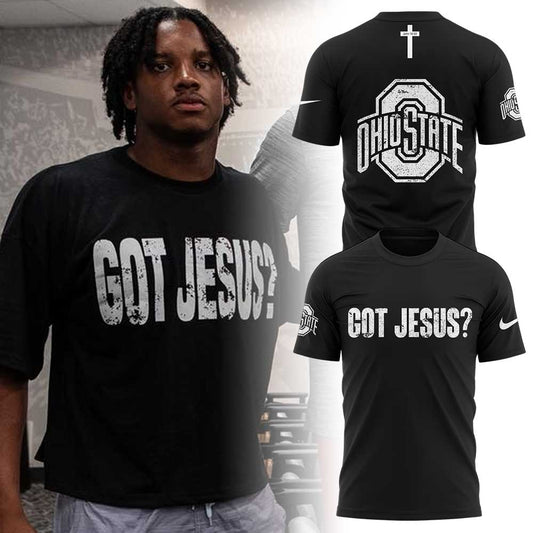 Limited Edition Ohio State Football Got Jesus? Black Shirt