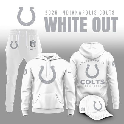 Indianapolis Colts Winter White Out Combo Hoodie