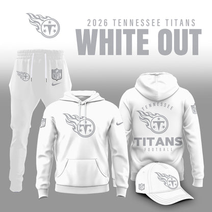 Tennessee Titans 2025 Winter White Out Combo Hoodie