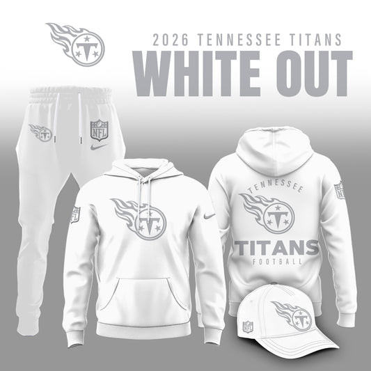 Tennessee Titans 2025 Winter White Out Combo Hoodie