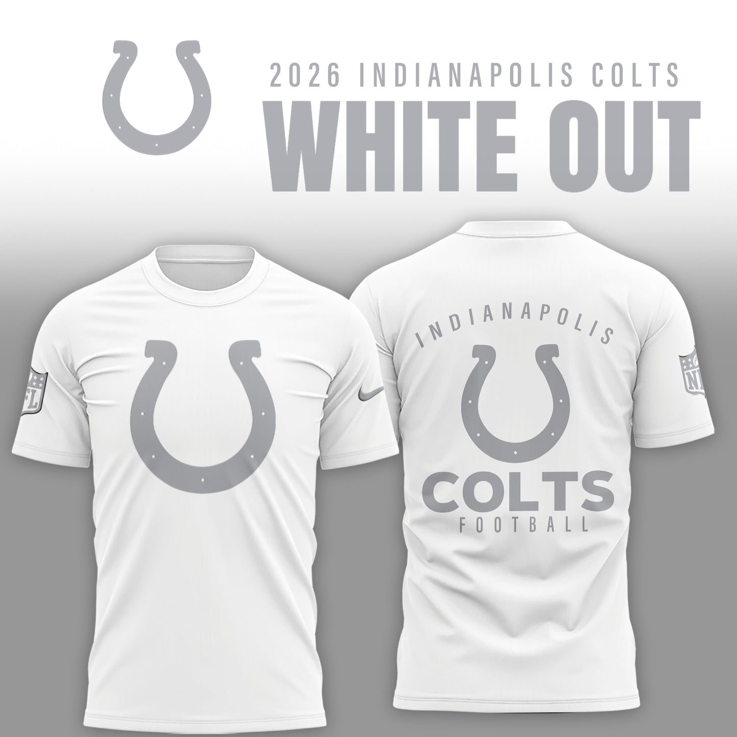 Indianapolis Colts Winter White Out Combo TShirt