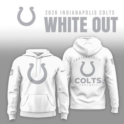 Indianapolis Colts Winter White Out Combo Hoodie