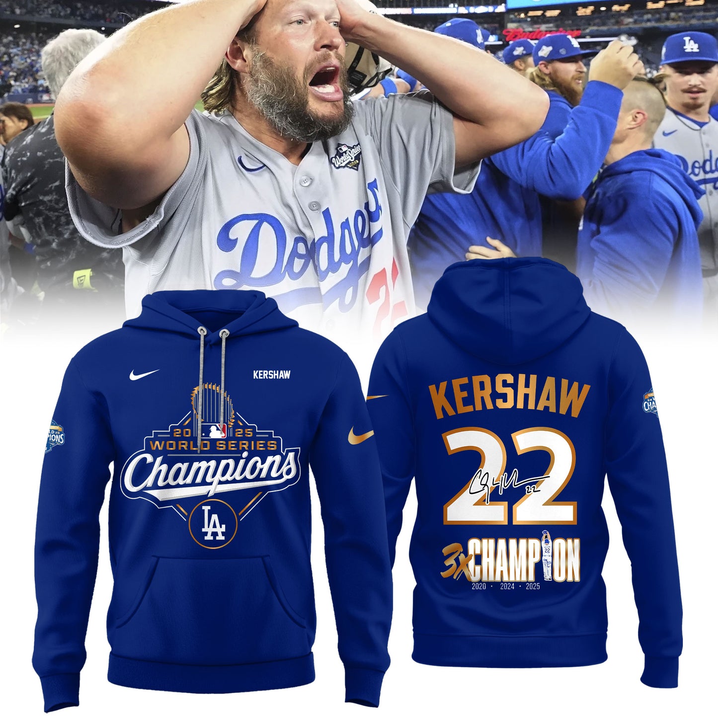 LA Dodgers – 2025 World Series Champions Limited Edition Combo Hoodie