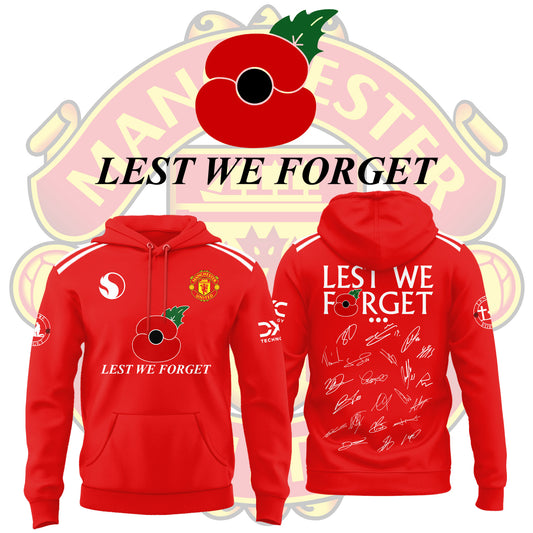 🌺 Manchester United FC 🌺 Lest We Forget 2025 Limited Edition Combo Hoodie