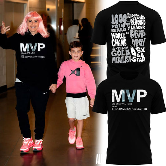 Unisex Las Vegas Aces A’ja Wilson Playa Society Black 2025 WNBA MVP T-Shirt