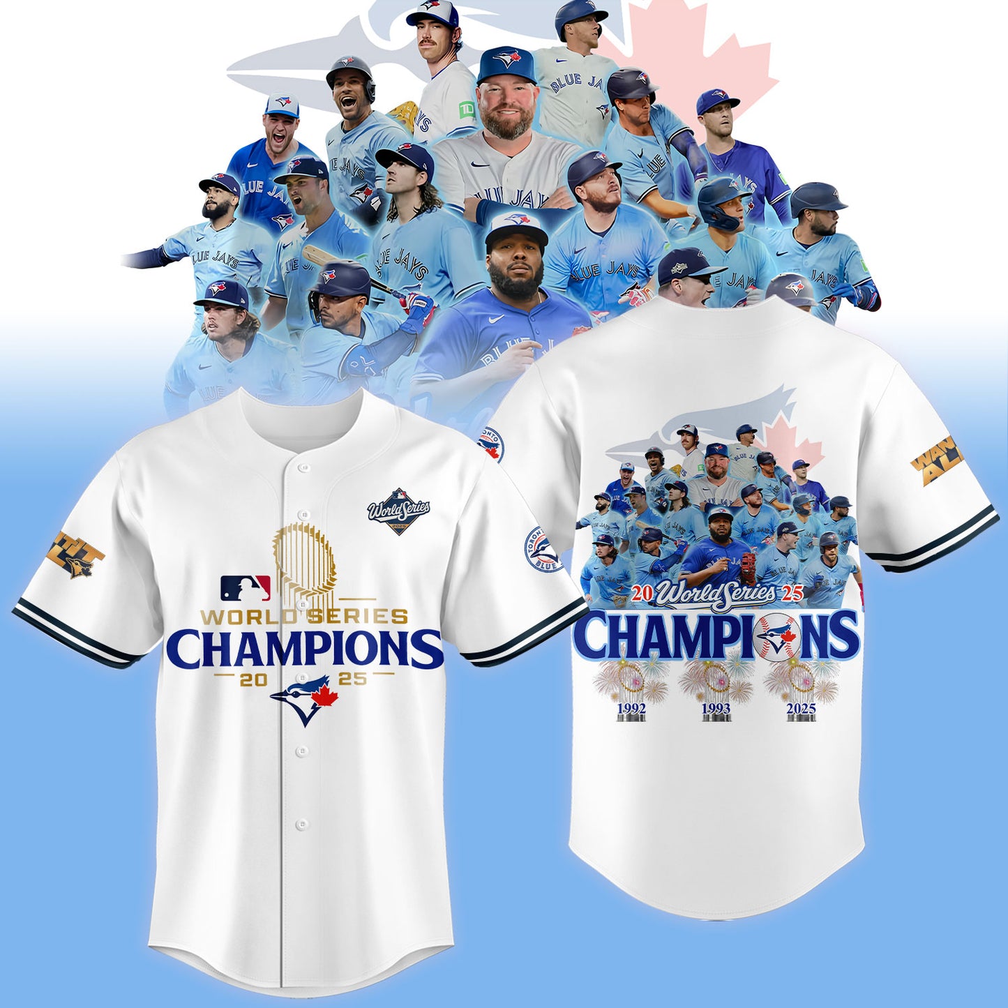 Limited Edition Toronto Blue Jays World Series Champions 2025 Combo Jersey