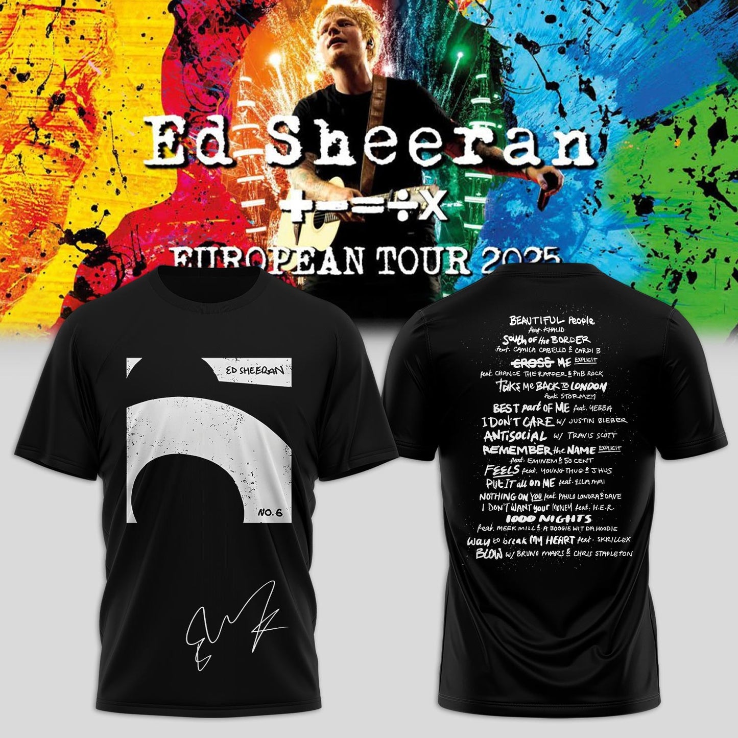 Ed Sheeran _ The +−=÷× Tour Shirt 2025