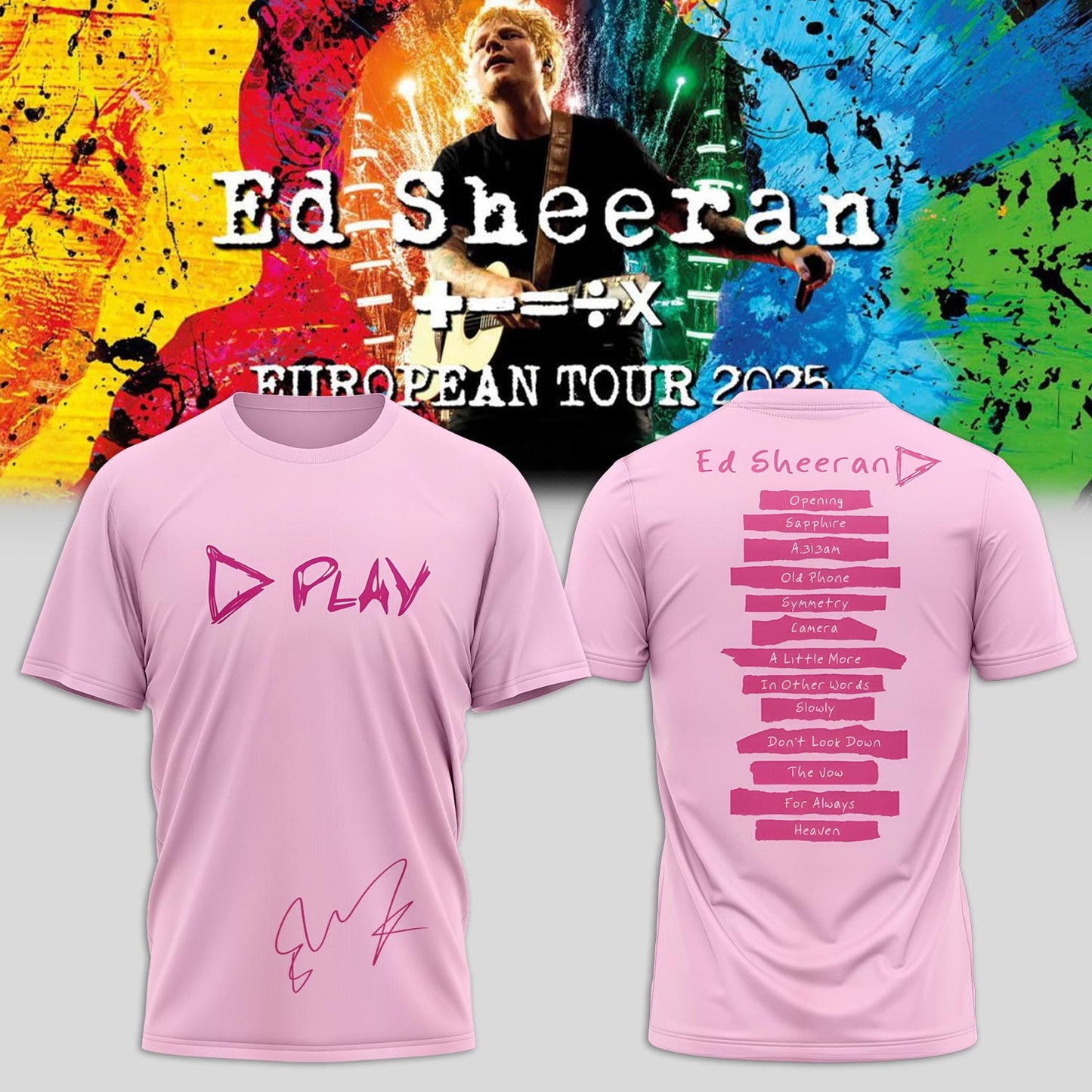 Ed Sheeran _ The +−=÷× Tour Shirt 2025