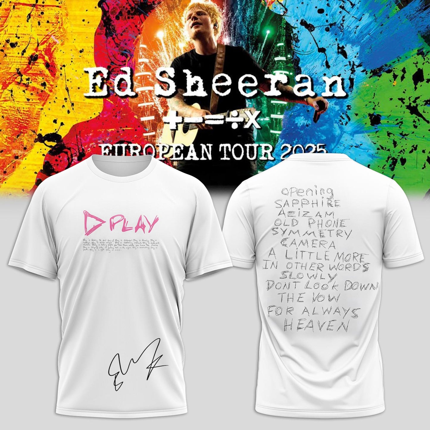Ed Sheeran _ The +−=÷× Tour Shirt 2025