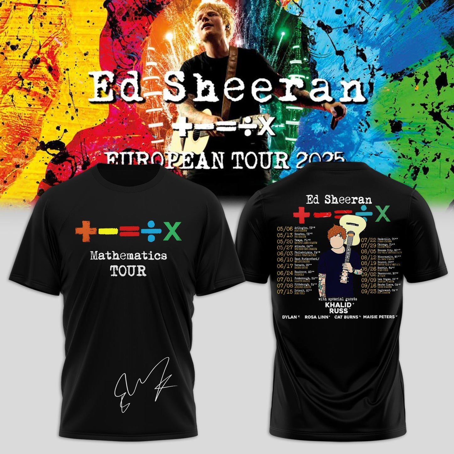 Ed Sheeran _ The +−=÷× Tour Shirt 2025