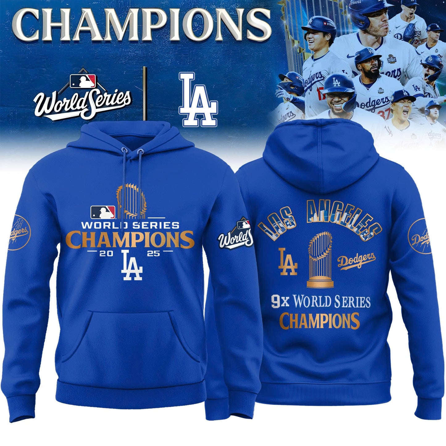 LA Dodgers – 2025 World Series Champions Limited Edition Combo Hoodie