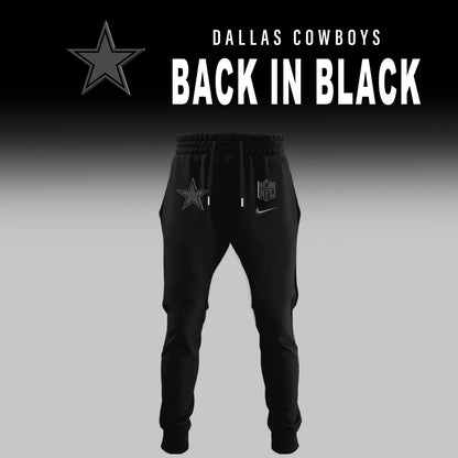 Dallas Cowboys Back In Black Half Zip Hoodie