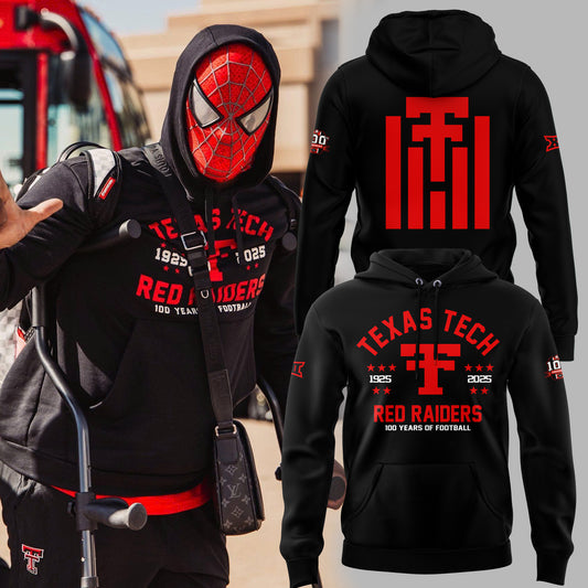 Limited Edition Texas Tech Football 100Years Of Football Hoodie