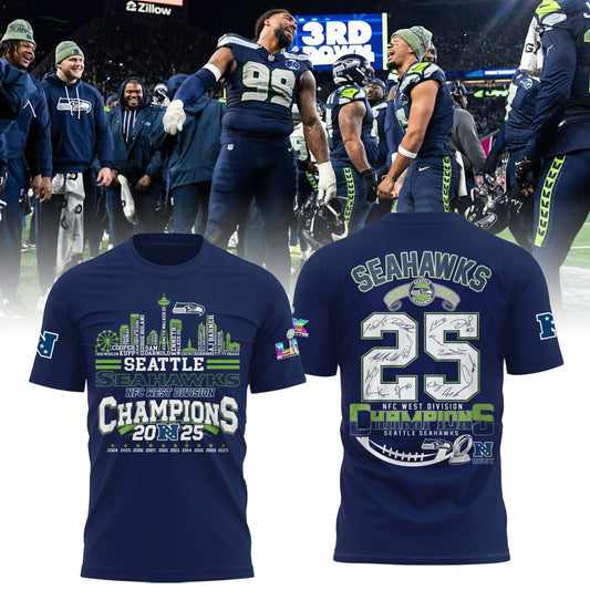Seattle Seahawks 2025 NFC Conference Champions TShirt