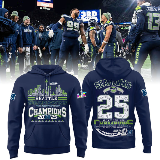 Seattle Seahawks 2025 NFC Conference Champions Hoodie