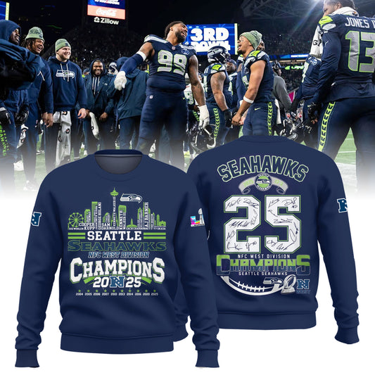 Seattle Seahawks 2025 NFC Conference Champions Sweatshirt