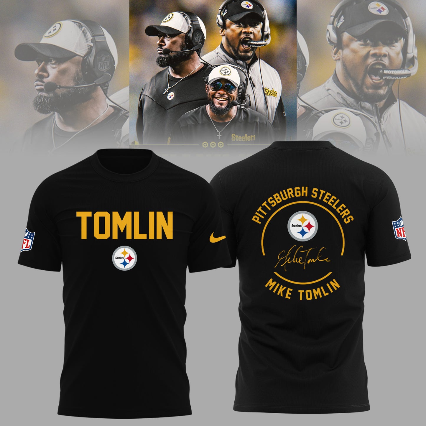 Pittsburgh Steelers Thank you Coach Mike Tomlin Limited Edition Combo T-Shirt