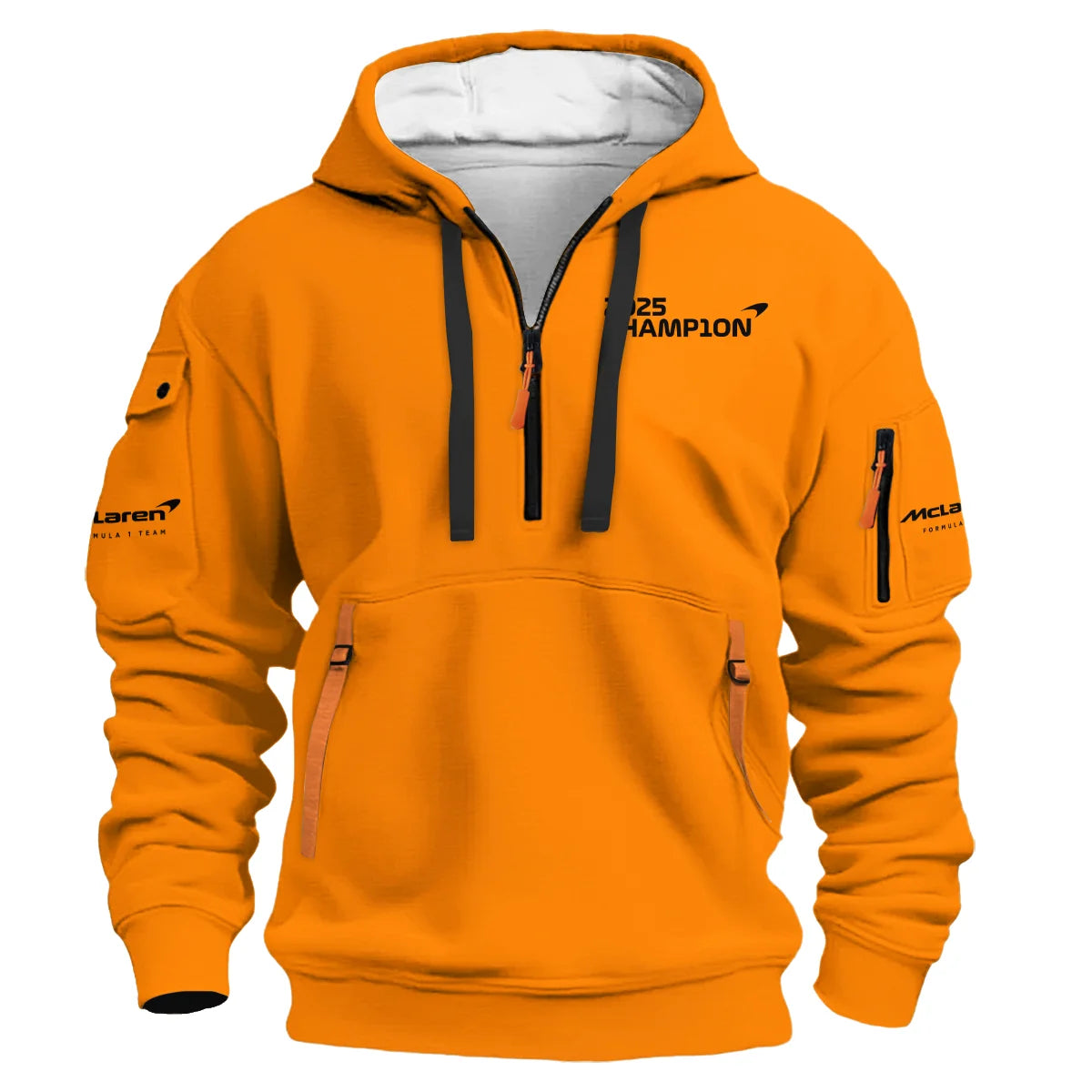 Champion From #4 to #1 Lando Norris McLaren F1 Team Hoodie Half Zip