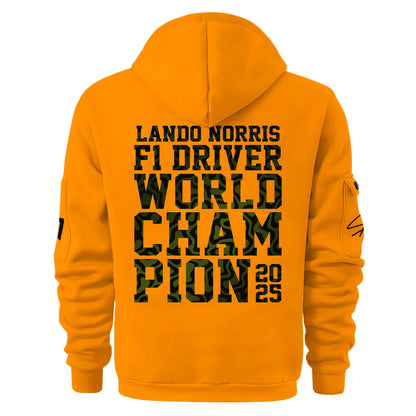 Champion From #4 to #1 Lando Norris McLaren F1 Team Hoodie Half Zip