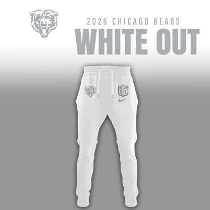 Chicago Bears 2025 Winter White Out Combo Hoodie