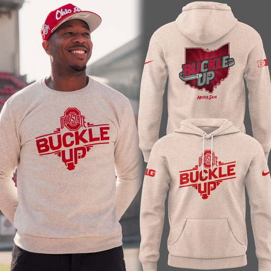 Limited Edition Ohio State Football “Buckle Up” Black Hoodie