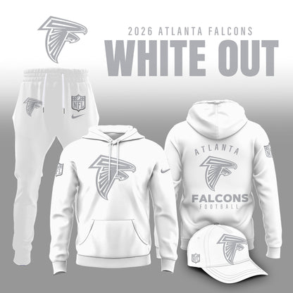 Atlanta Falcons 2025 Winter White Out Combo Hoodie