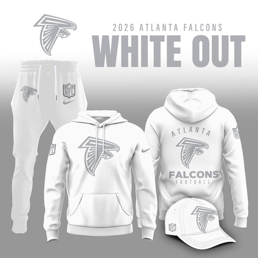 Atlanta Falcons 2025 Winter White Out Combo Hoodie