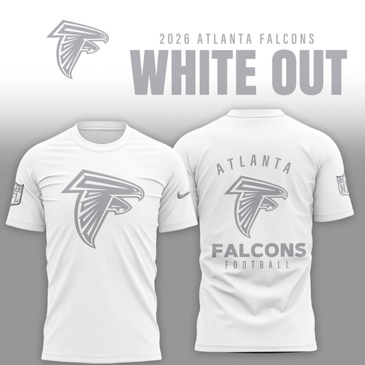 Atlanta Falcons 2025 Winter White Out Combo TShirt